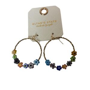 Altar’s state Fashion Earrings Colorful Bead Hoop Boho multicolored Floral